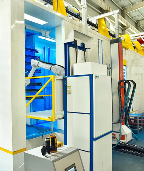 Manual Liquid Painting/Powder Coating Line With Ground Rail