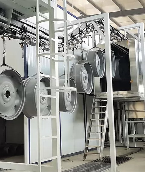 Automatic Liquid Painting Line with DISK Spray Painting Booth