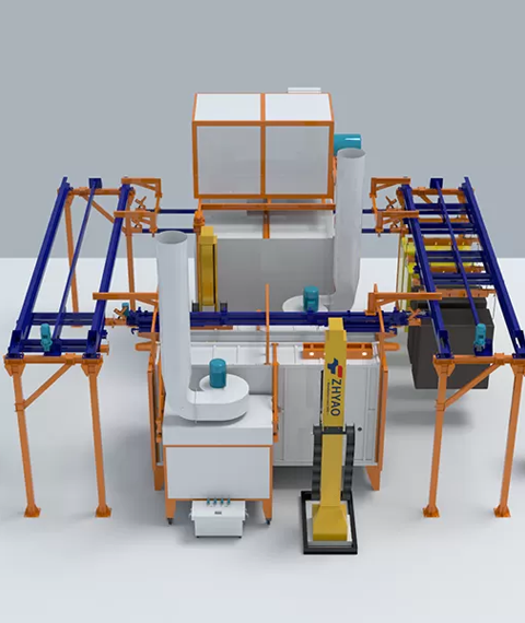 Semi-Automatic Liquid Painting Line With Electric Hoist Chain